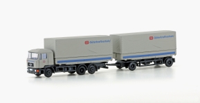 MiNis LC4634 - N - MAN F90 Wechselpritschen-Hängerzug DB Güterkraft
